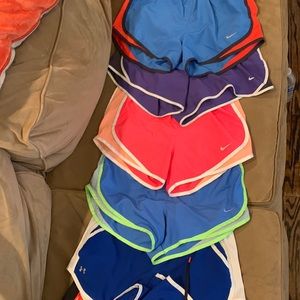 Nike and varios total 6 Bundle shorts 4 Nike 1 UA and 1 Bcg